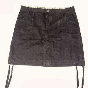 Black Jean Mini-Skirt